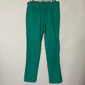 Celebrity Gold Skinny Jeans Sz 8 Jade Green